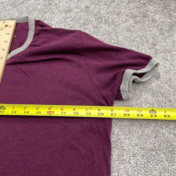 Goodfellow & Co Ringer T-Shirt Mens Medium Purple Standard Crew Neck Casual Tee - Picture 7 of 9